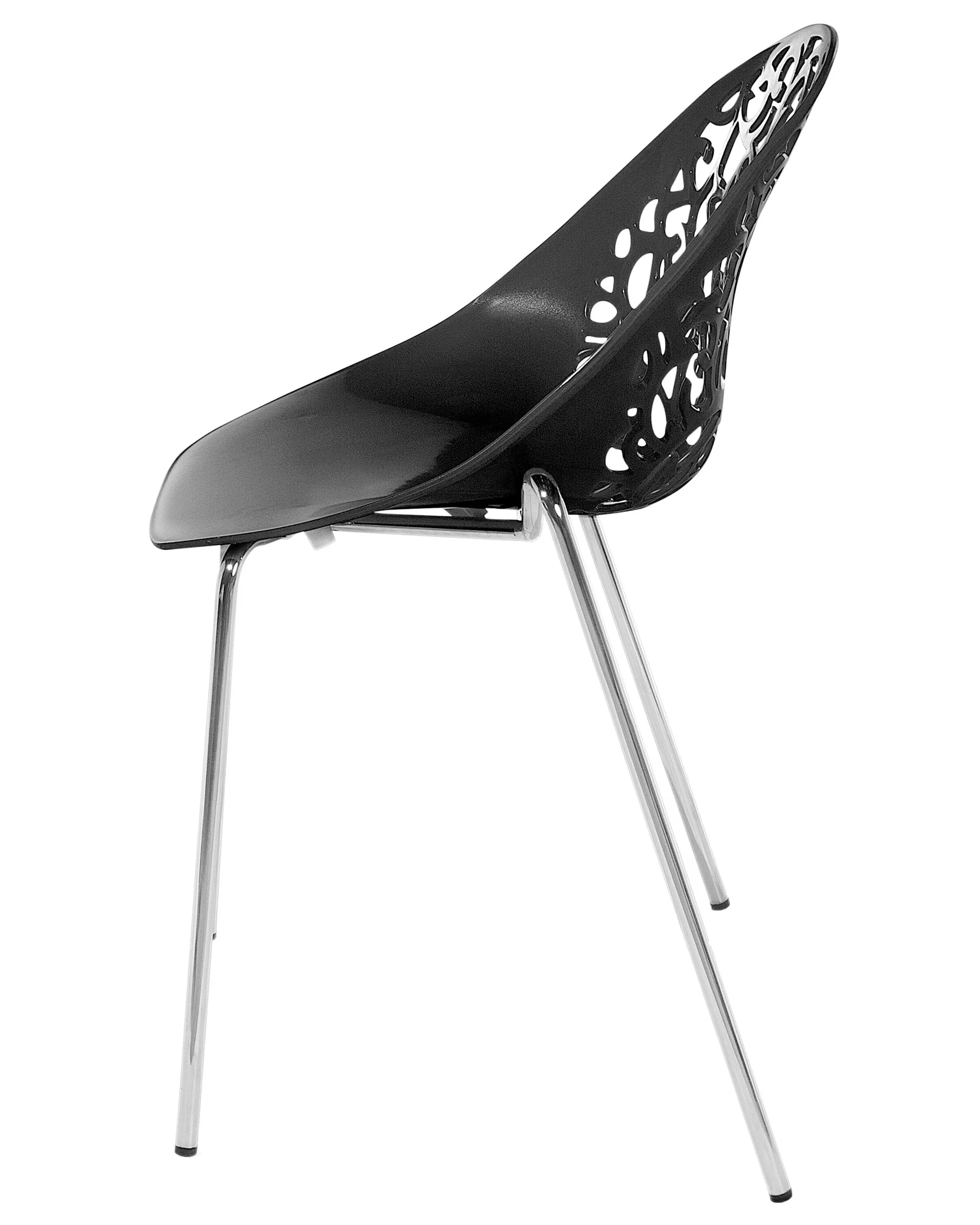 Set van 4 eetkamerstoelen MUMFORD Zwart