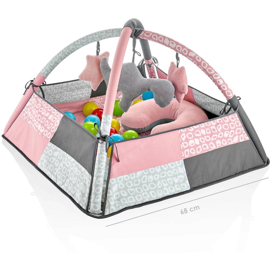 babyGO - Spielmatte mit Bällen rosa