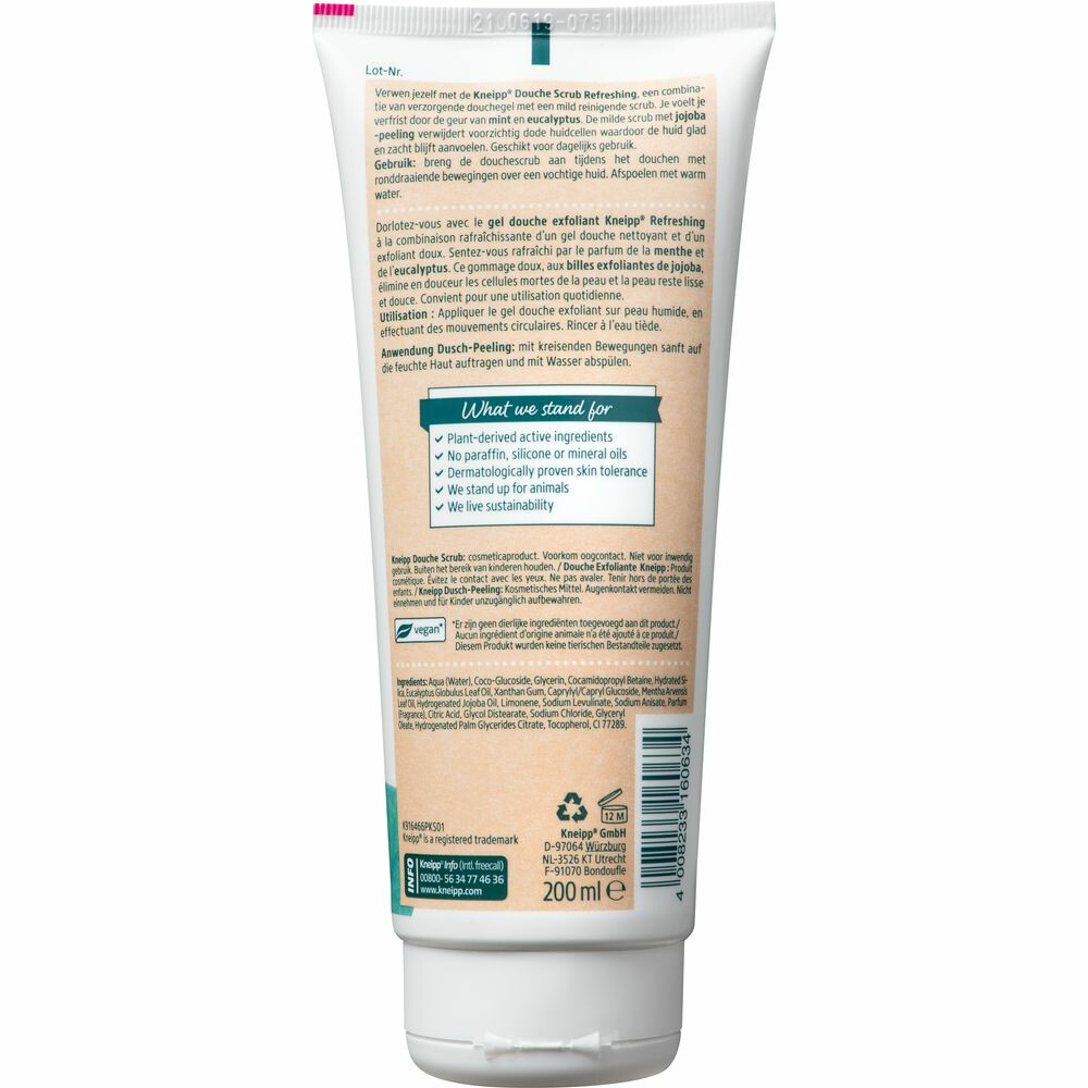 Kneipp Douche Scrub Refreshing Mint en Eucalyptus200 ml