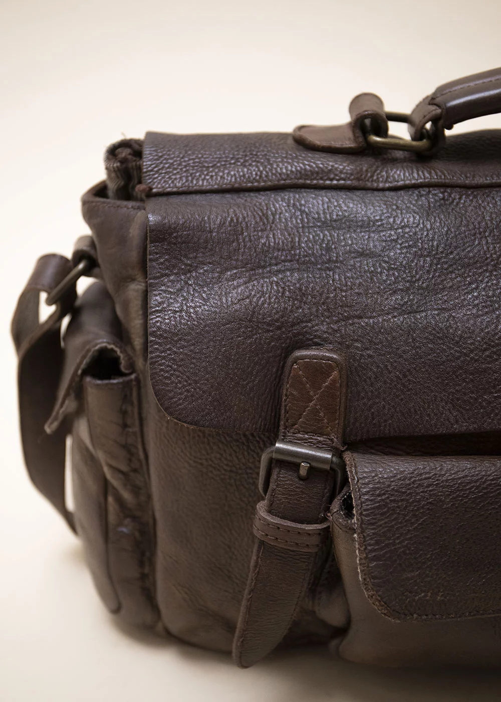 CARTABLE WLADIMIR CUIR VINTAGE MARRON