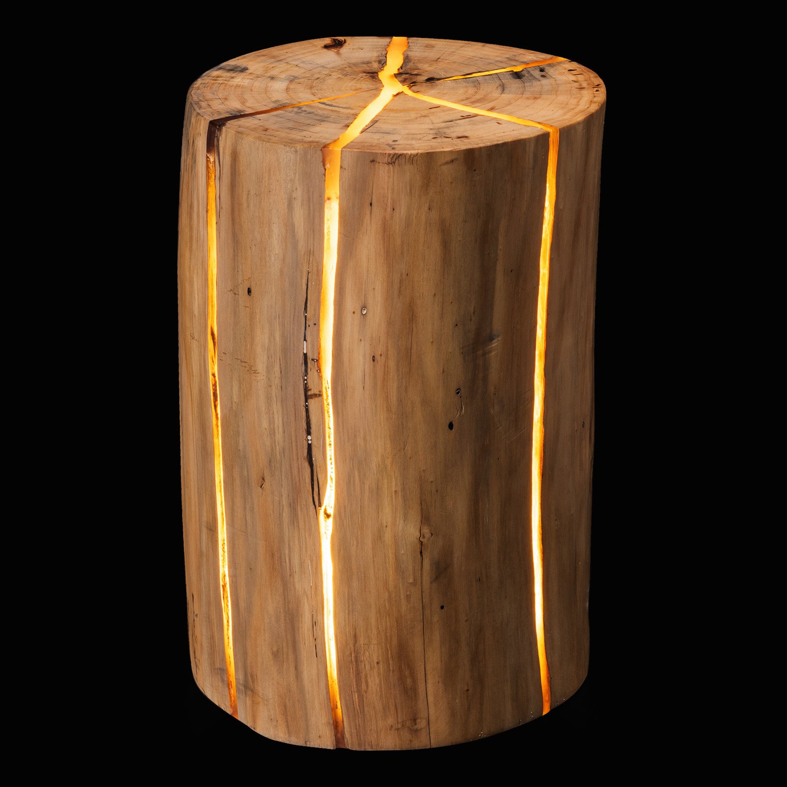 Holzstrunk mit LED