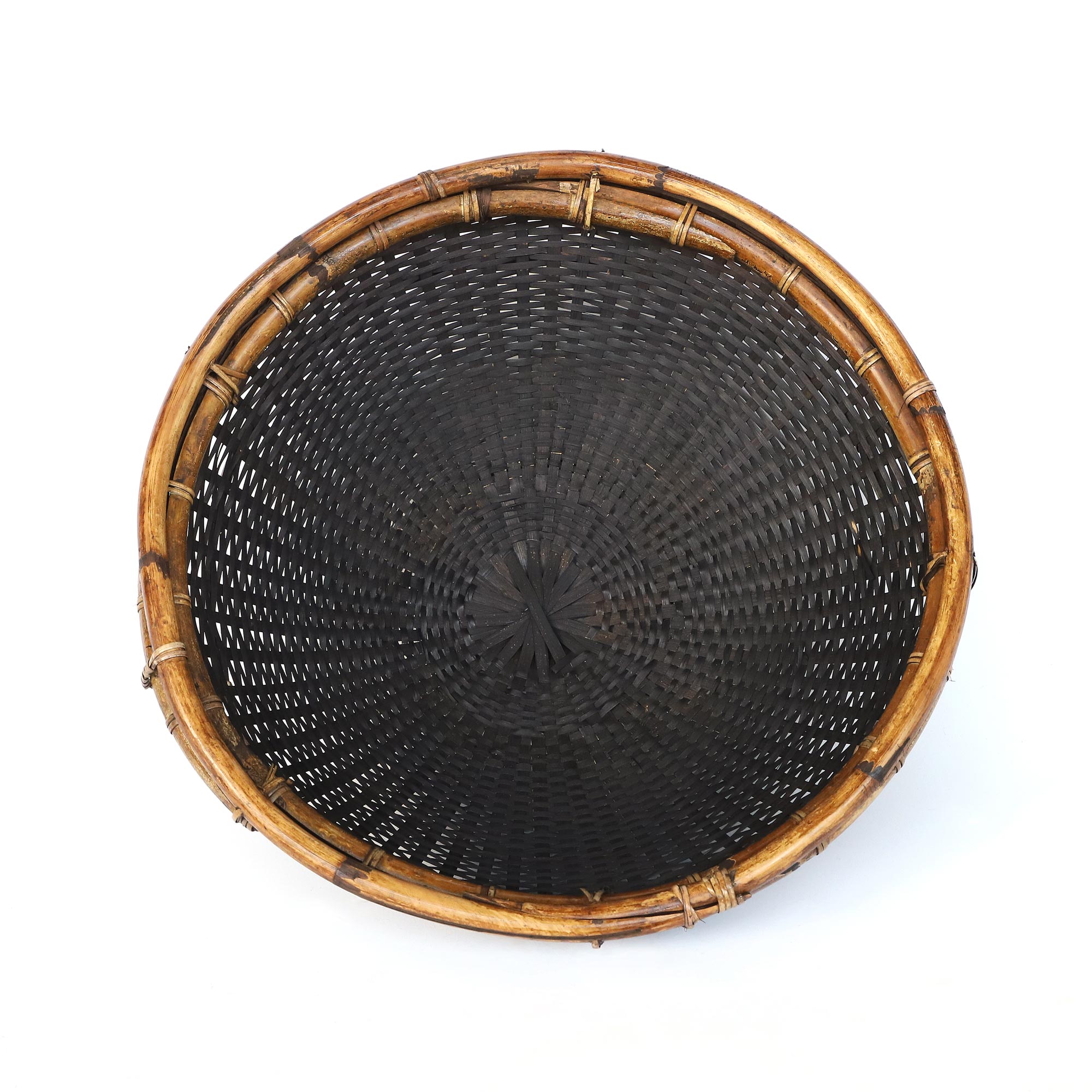 Korb-Schale aus Rattan & Bambus, natur, braun, Ø 35 cm, H 12 cm von fischer's lagerhaus