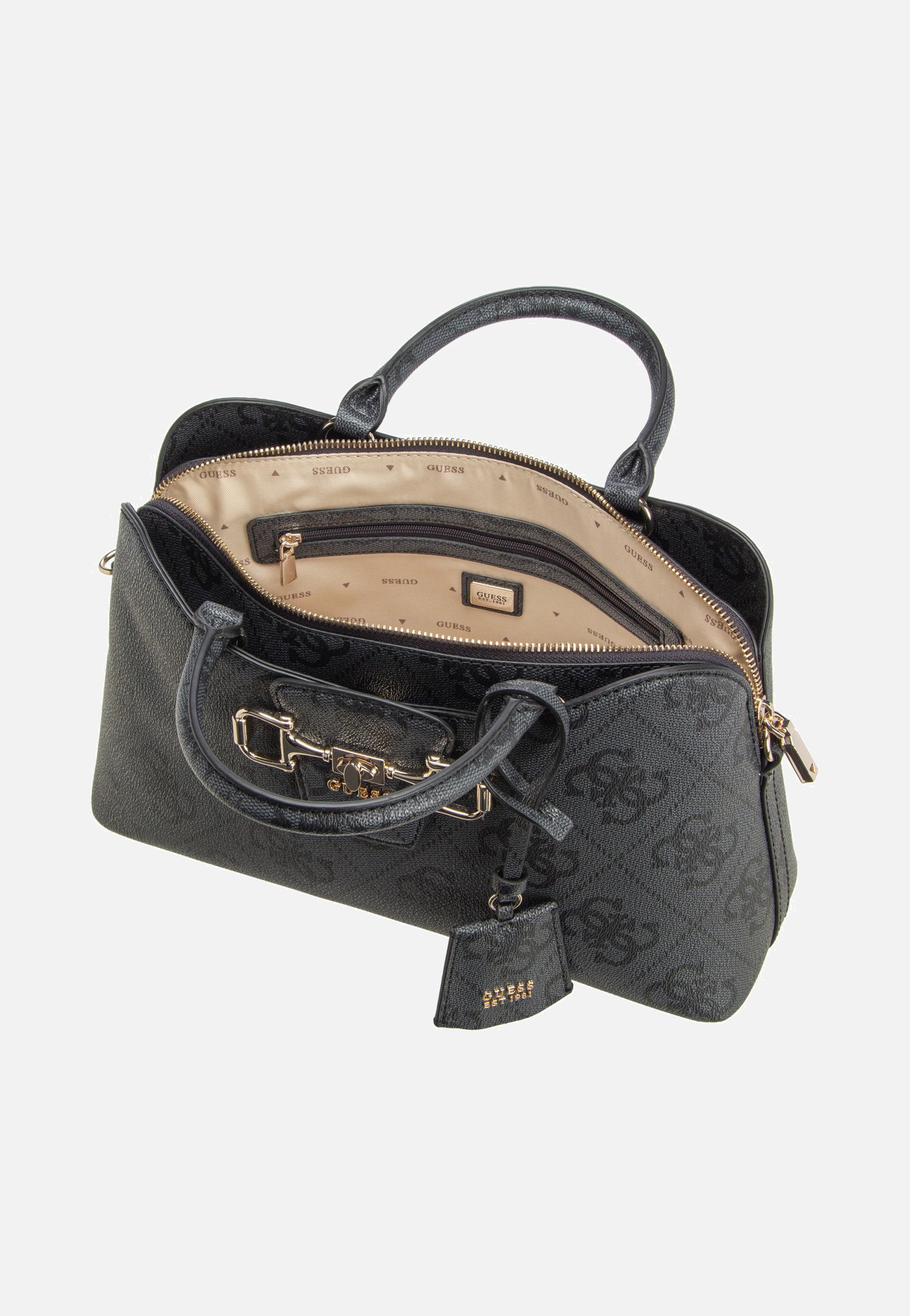 Janie Logo Girlfriend Satchel Coal Logo - Satchel