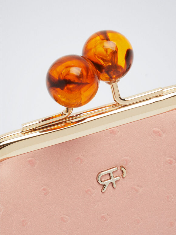 Porta-moedas gravado - Rosa