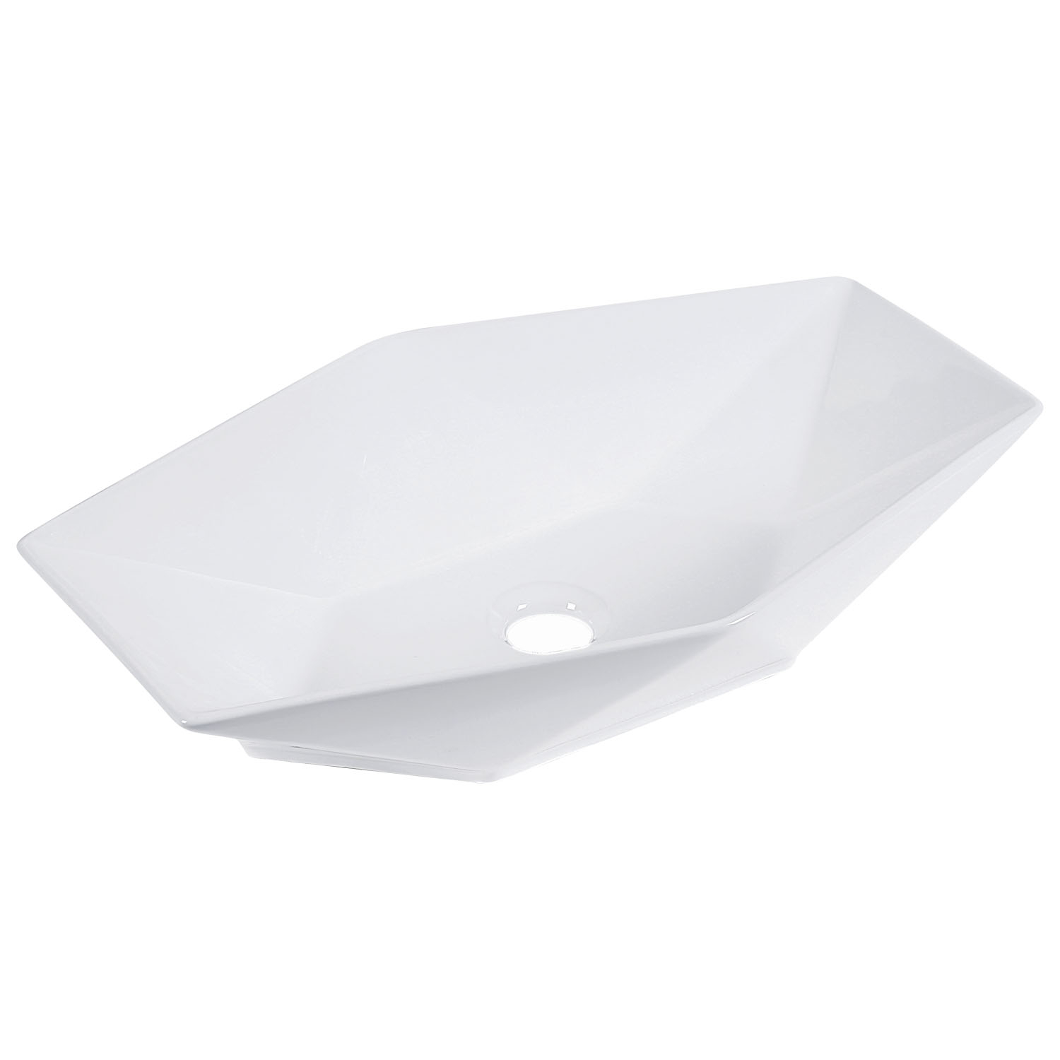 Kerra KR 570 waskom zeshoek 57,5x36,5cm wit
