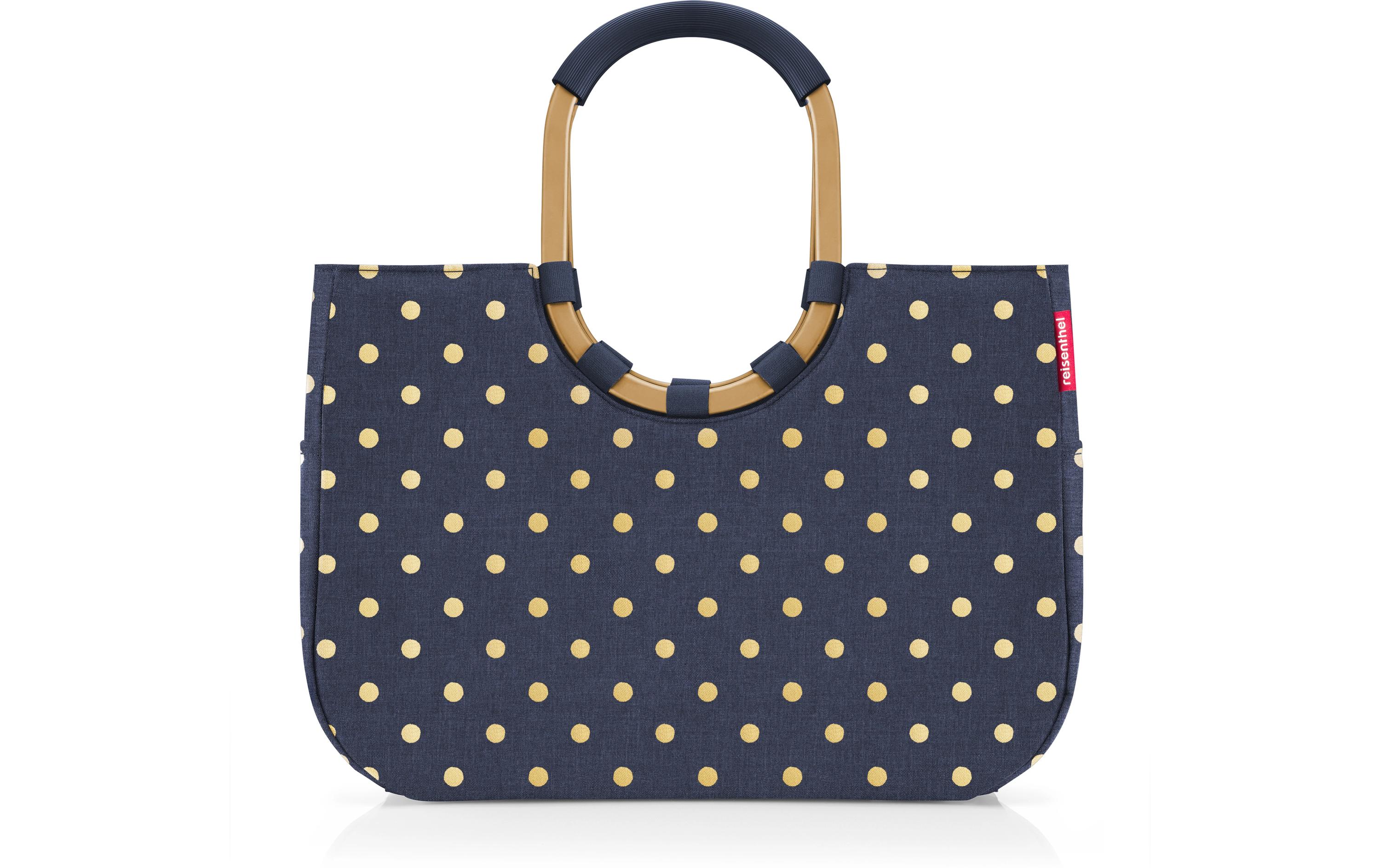Einkaufskorb Loopshopper L frame Metallic Dots BlueEinkaufstasche
