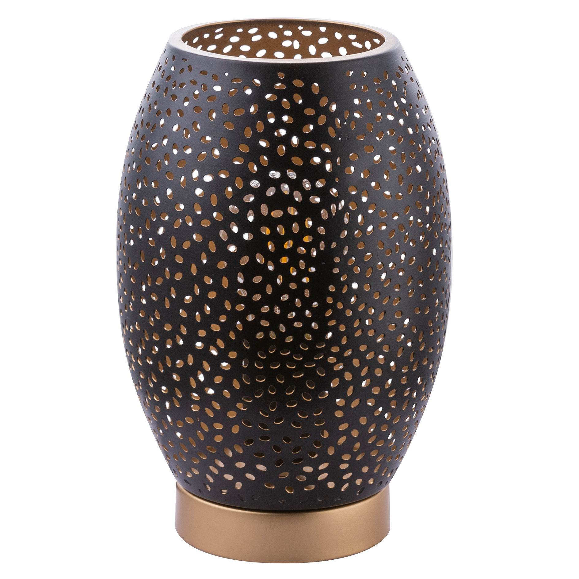 Tischleuchte - schwarz matt-gold - Ø 15 cm