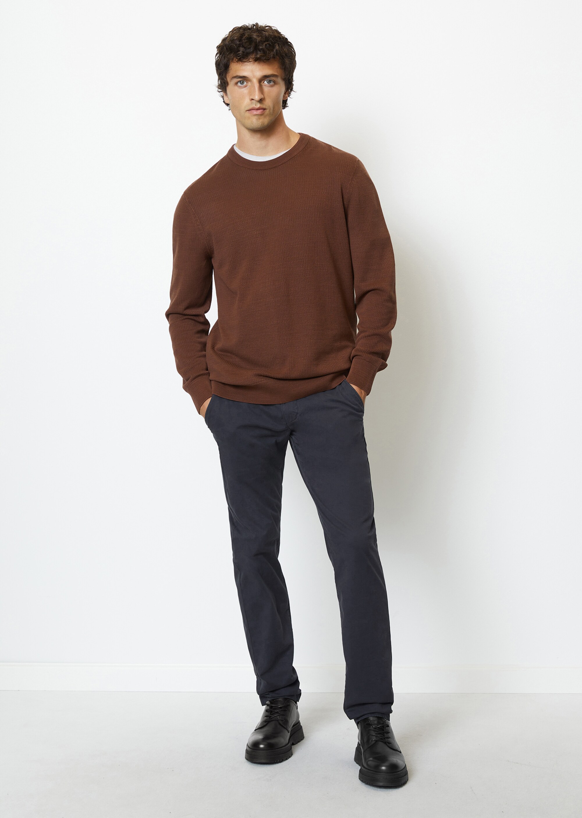 Pullover regular aus fein geripptem Organic Cotton