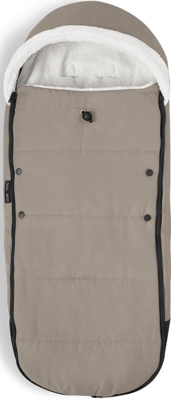 Stokke - YOYO - Voetenzak - Taupe - Sherpa Voering - Fleece Capuchon met Trekkoord