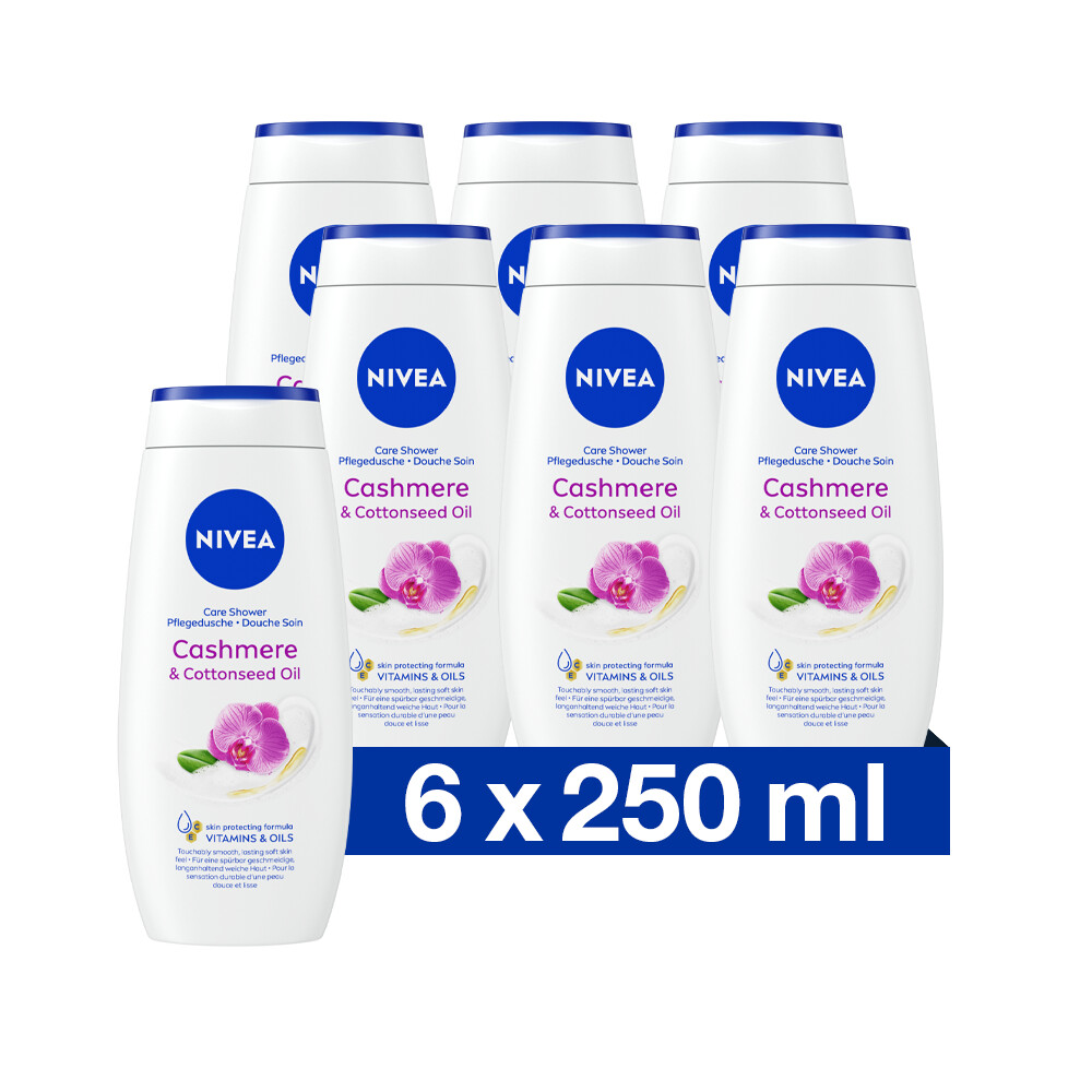 6x Nivea Douchecrème Cashmere & Cotton Seed Oil250 ml