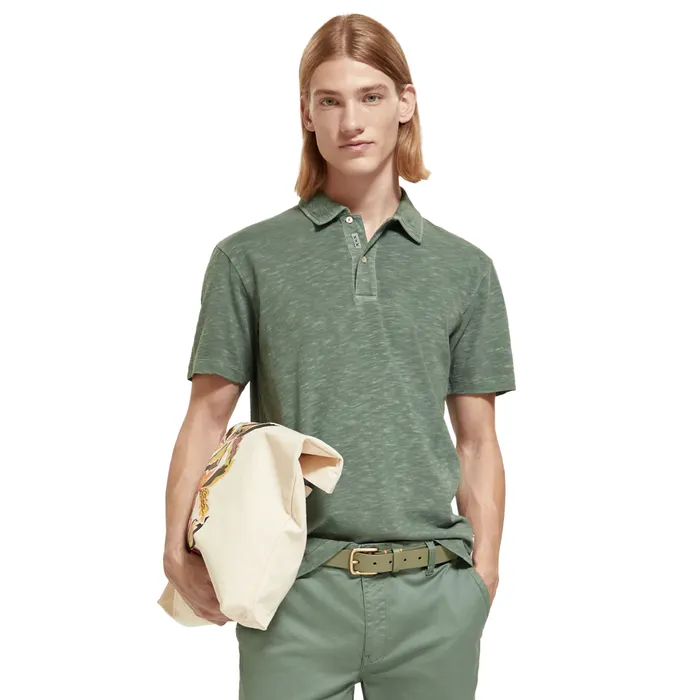 Scotch & Soda Garment Dyed Pique Polo Heren