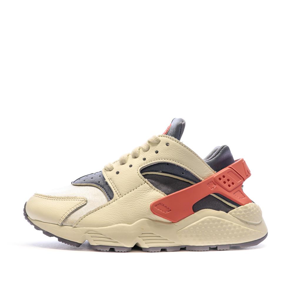 Nike Baskets Blanches/Violettes/Rose Femme Nike Huarache