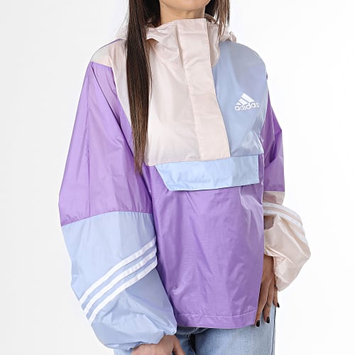 Veste Outdoor Capuche Femme HT8718 Bleu Violet