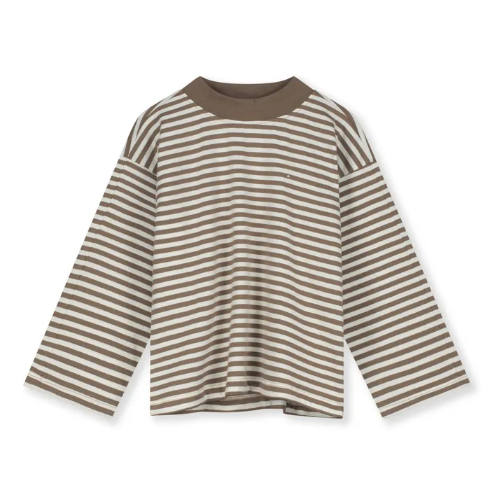 Gray Label T-Shirt Rayé Coton Bio | Taupe