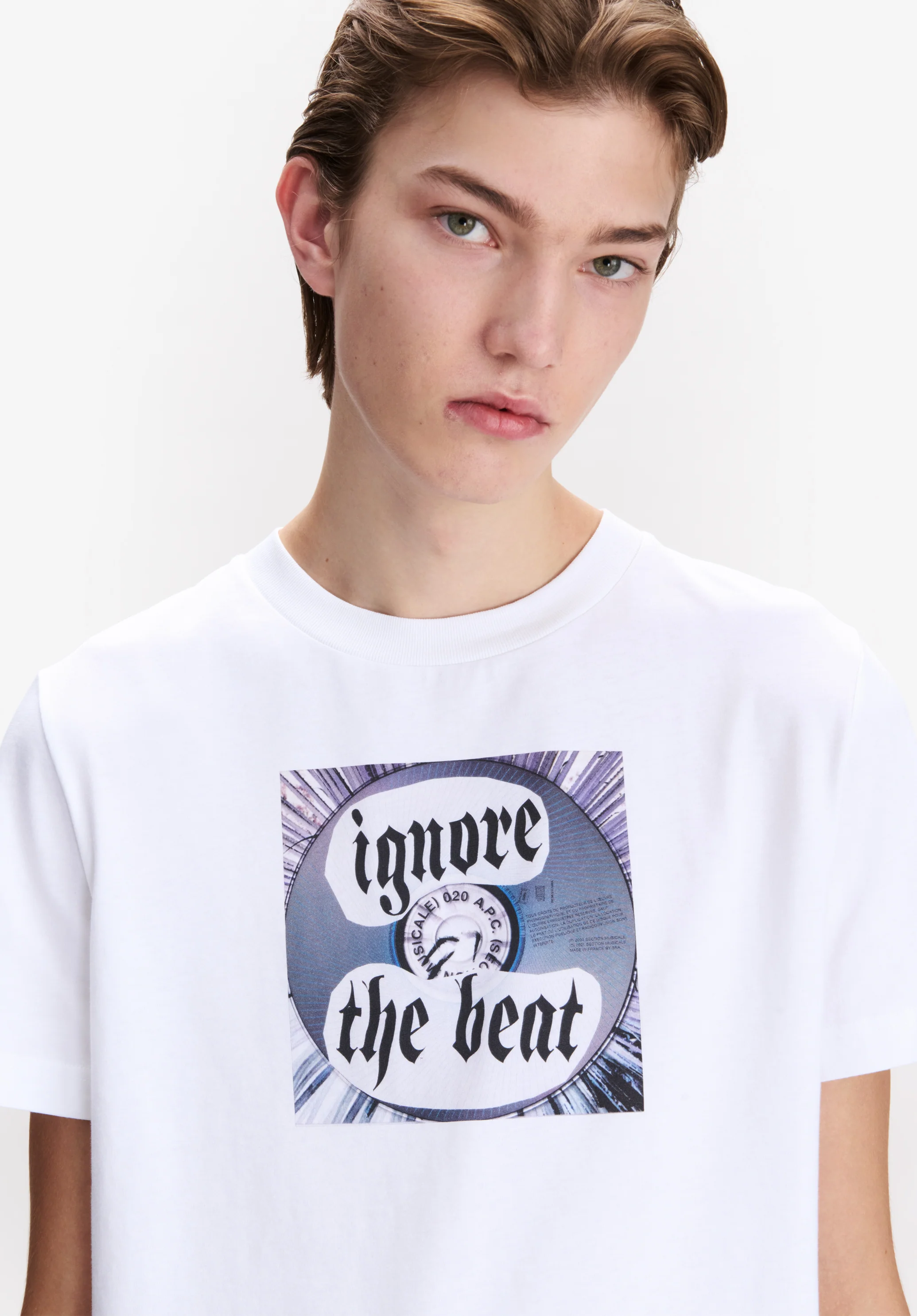 T-shirt Ignore The Beat - Blanc