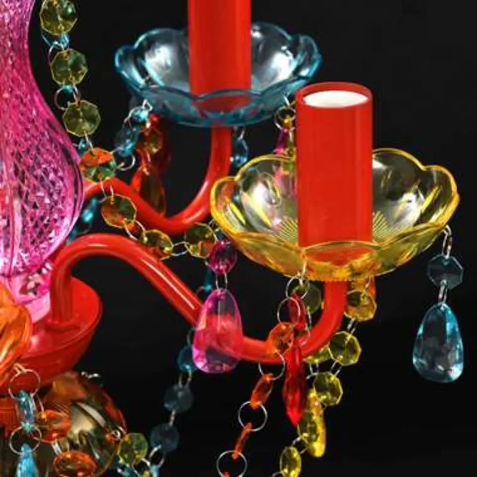 vidaXL - Kunstmatige Kristallen Glazen Plafondlamp - Multikleur - Glas