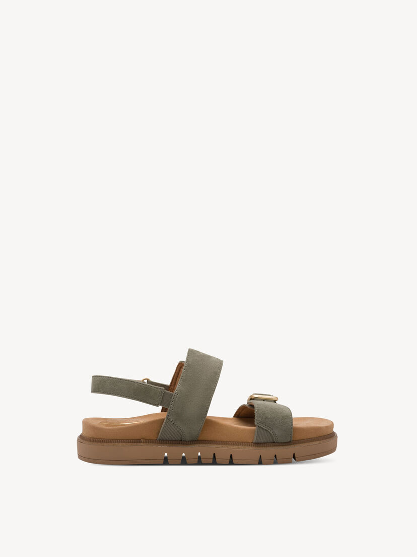Leren Sandaal - khaki