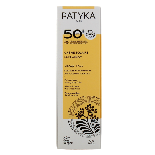 Crème Solaire Visage Bio Patyka