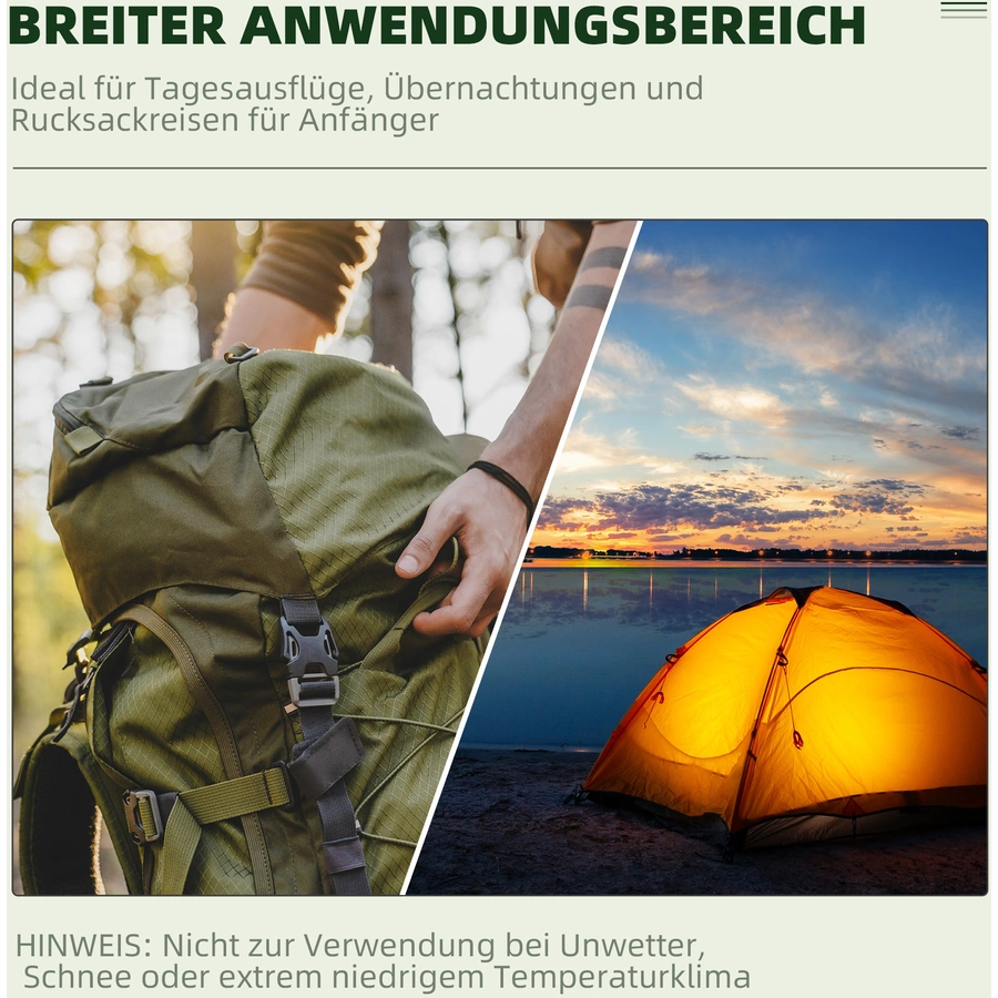 Outsunny Campingzelt mit Tragetasche weiß