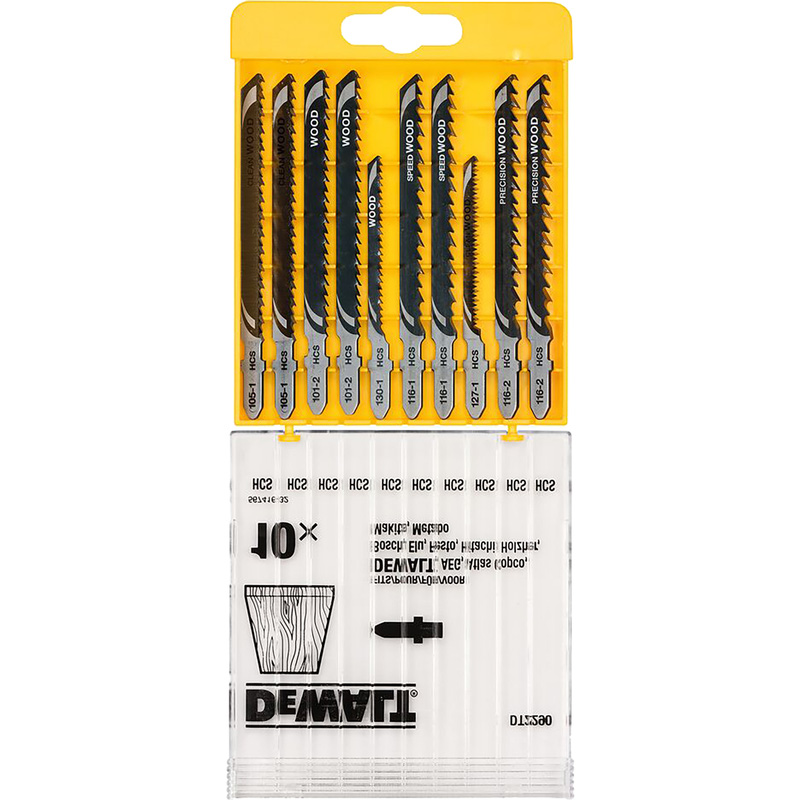 DeWALT decoupeerzaagbladenset hout 10-delig