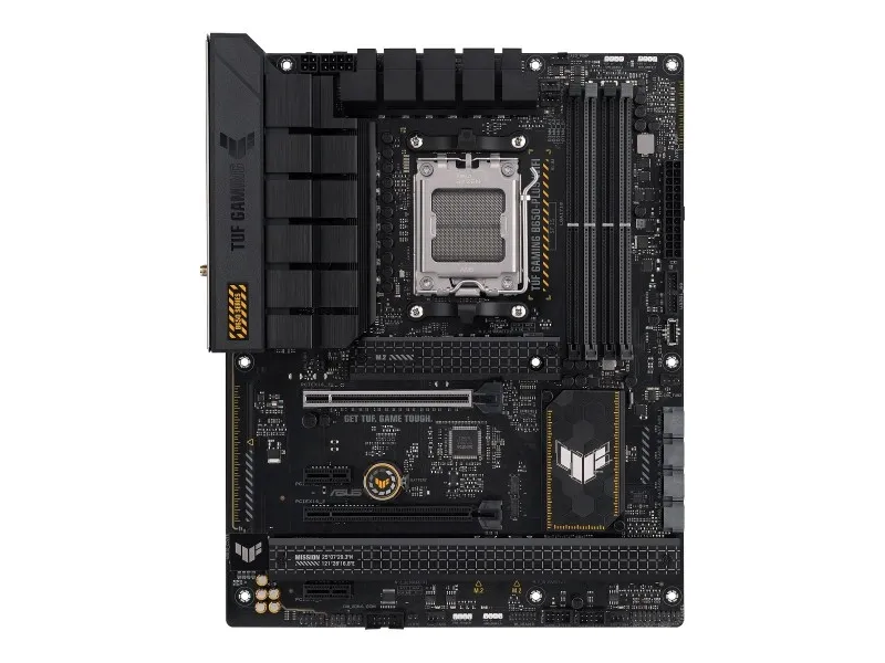 ASUS TUF Gaming B650-Plus WiFi - Bundkort - ATX - Socket AM5 - AMD B650 Chipset - USB-C 3.2 Gen 2x2, USB 3.1 Gen 2, USB 3.2 Gen 2, USB-C 3.2 Gen2, USB-C 3.2 Gen 1 - 2.5 Gigabit LAN, Wi-Fi 6, Bluetooth - onboard grafik (CPU påkrævet) - HD Audio (8-kan