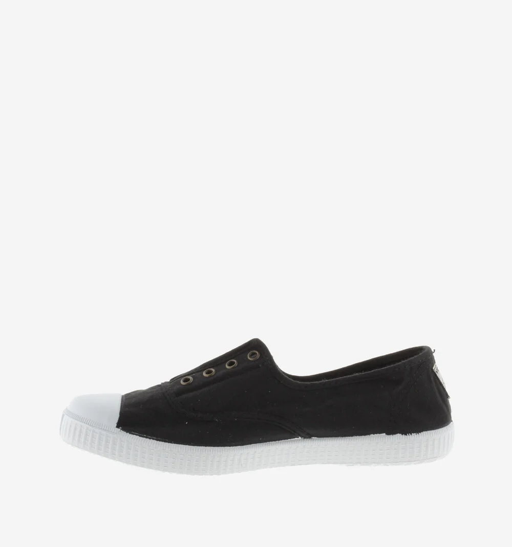 1915 INGLESA TENNIS TOILE DREC® ÉLASTIQUE Baskets en toile avec élastique pour femme NEGRO