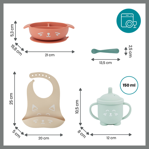 Coffret Repas 15-24 mois 4 pièces LEARN'ISY Renard - BABYMOOV