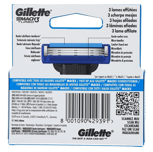 Gillette Mach3 Turbo Navul Scheermesjes 5ST