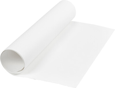 Læderpapir - Ensfarvet - 350 G - Hvid - 50X100 CM