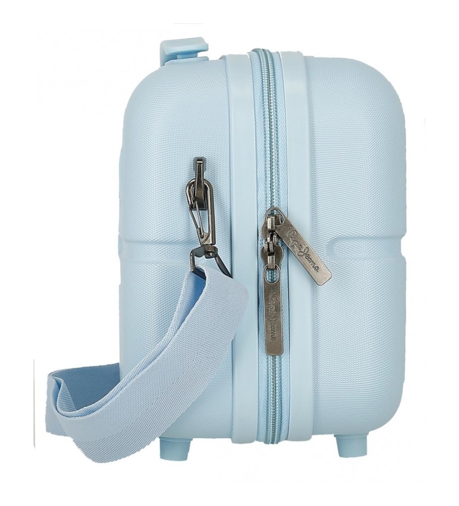 Nécessaire Pepe Jeans em ABS, adaptável a malas de viagem, cor Azul Accent - 29x21x15cm -