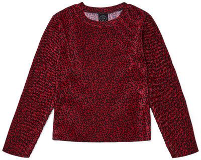 Luca & Lola Elettra Langermet Topp, Red Leopard