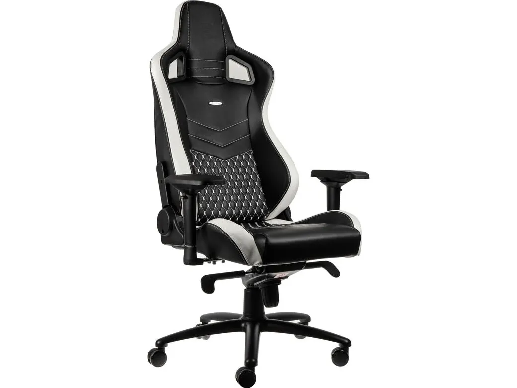 noblechairs EPIC Ægte læder Gaming Stol- Sort/hvid/rød