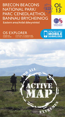 Brecon Beacons National Park / Parc Cenedlaethol Bannau Brycheiniog - Eastern Area / Ardal Ddwyreiniol - OS Explorer Map Active OL 13 (Sheet map, folded)