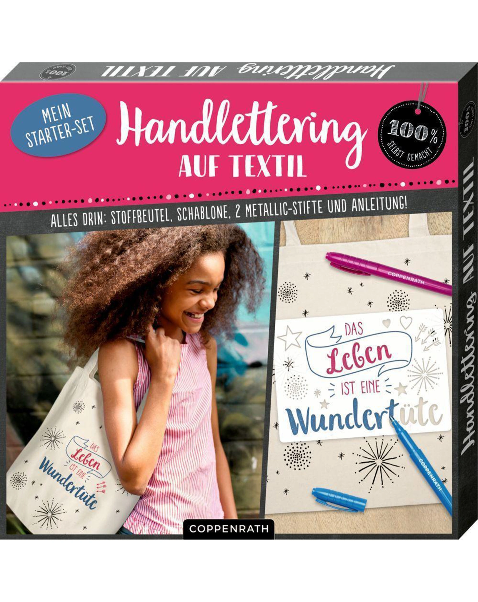 Starter-Set HANDLETTERING AUF TEXTIL 5-teilig