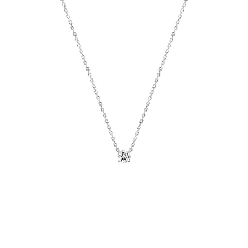 Collier Femme - Or 18 Carats - Diamant 0,14 Carats - Longueur : 42 cm