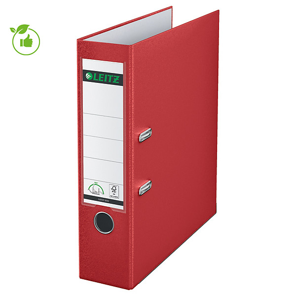 Classeurs à levier Leitz 180° standard polypropylène coloris rouge, lot de 5