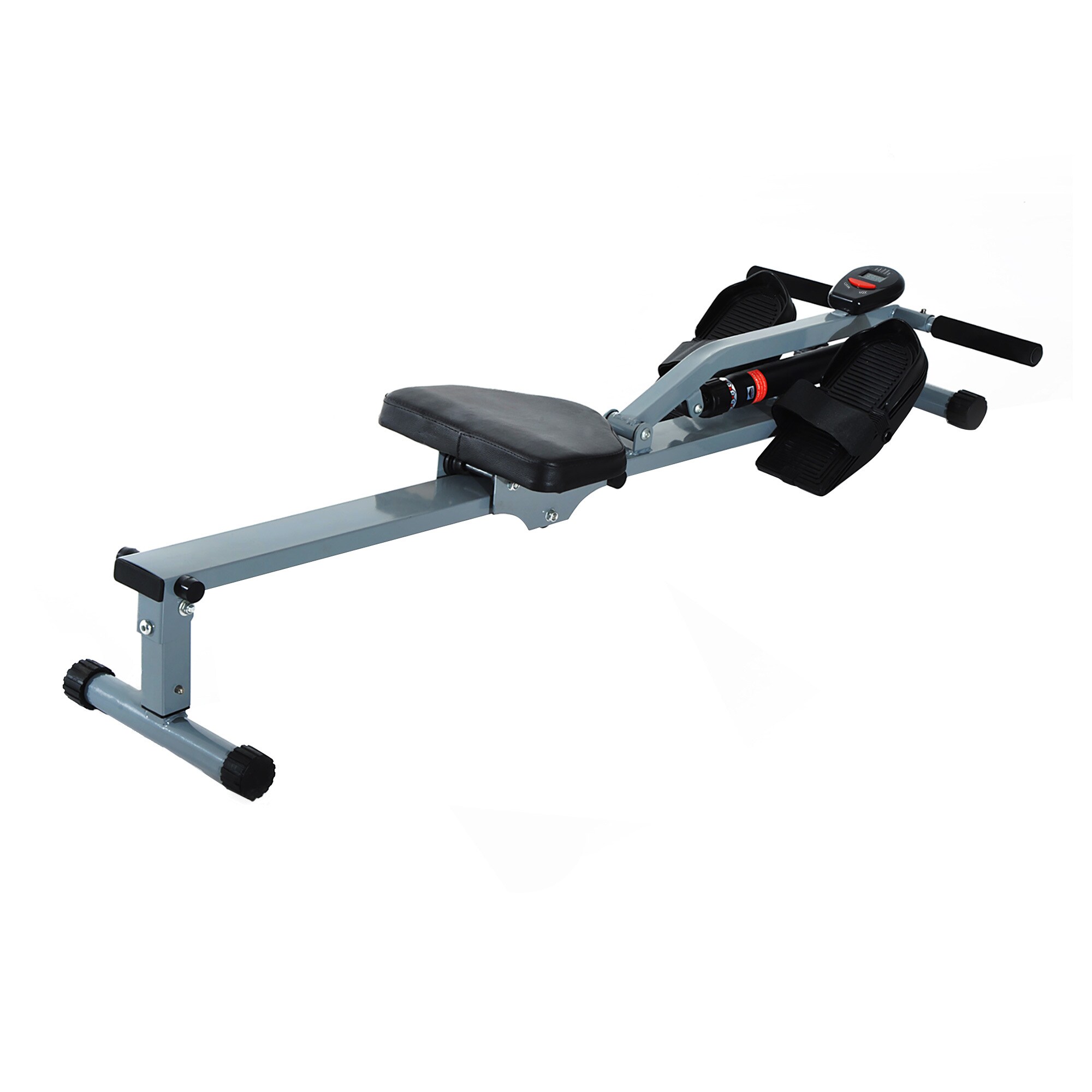 HOMCOM Ruderzugmaschine mit LCD Display grau, schwarz 130 x 67,5 x 67 cm (LxBxH)