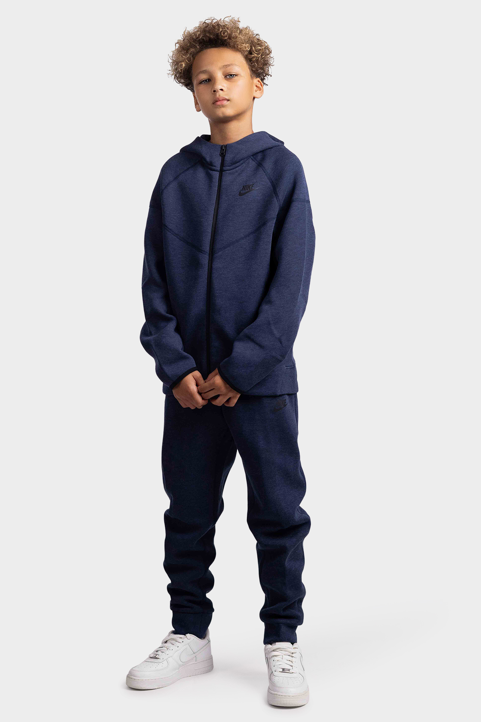 Nike Tech Fleece Trainingspak Kids Donkerblauw