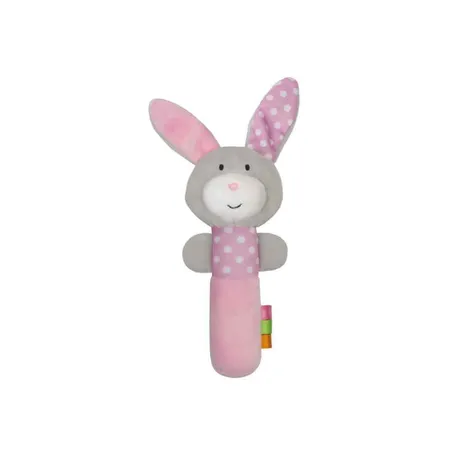 bb Klostermann Molly und Morly Kuscheltier Quieschie Hase rosa