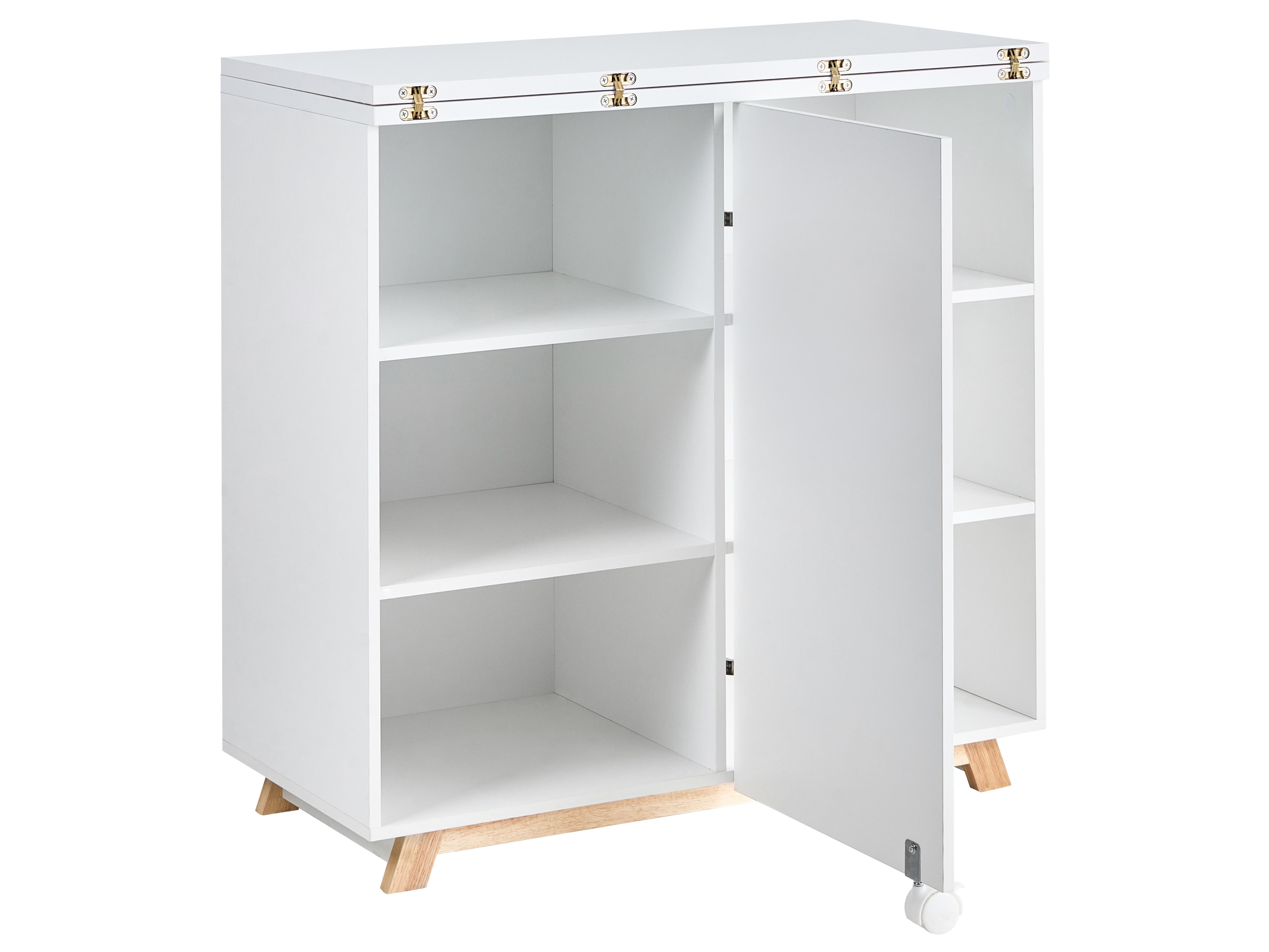 Secretaire FLOMOT Wit 80 cm 40/80 cm inklapbaar