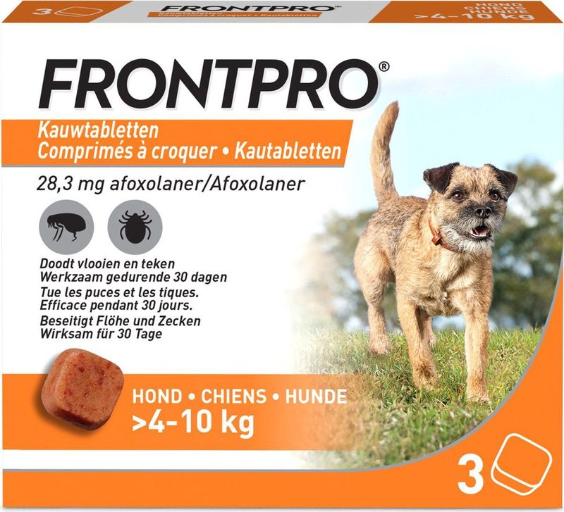 Frontpro - 2x3 Kauwtabletten voor Honden - 4-10kg