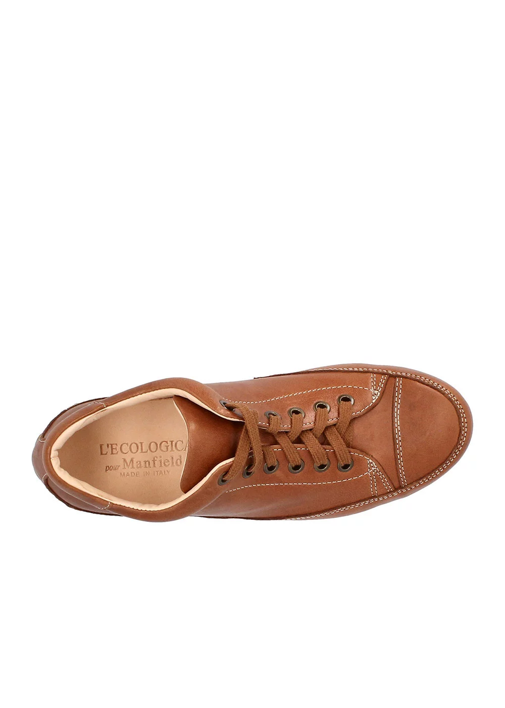 BASKET ROTONDA CUIR COGNAC