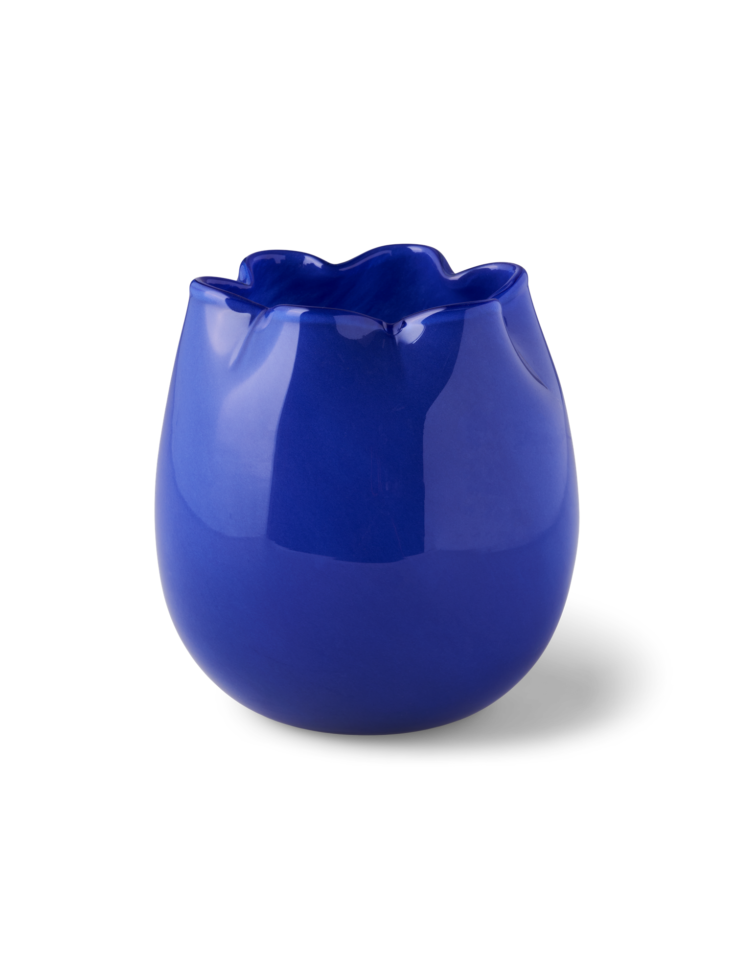 Vase | Glas. 15 x 15 cm. | Blue
