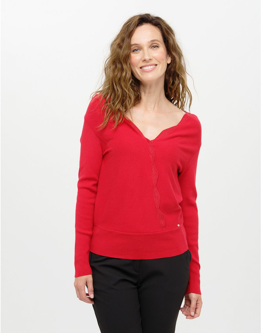 Pull cache-coeur rouge
