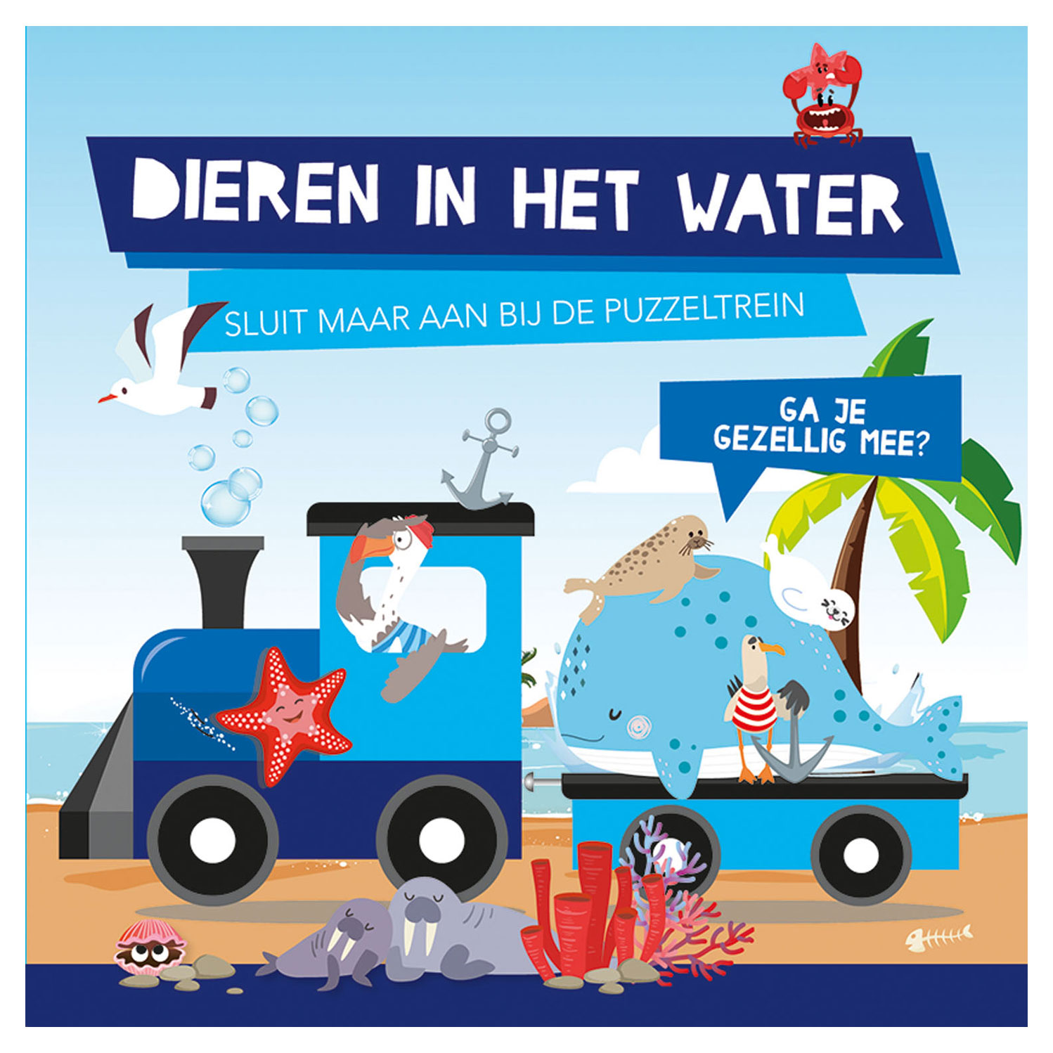 Boek en Puzzeltrein Dieren in het Water