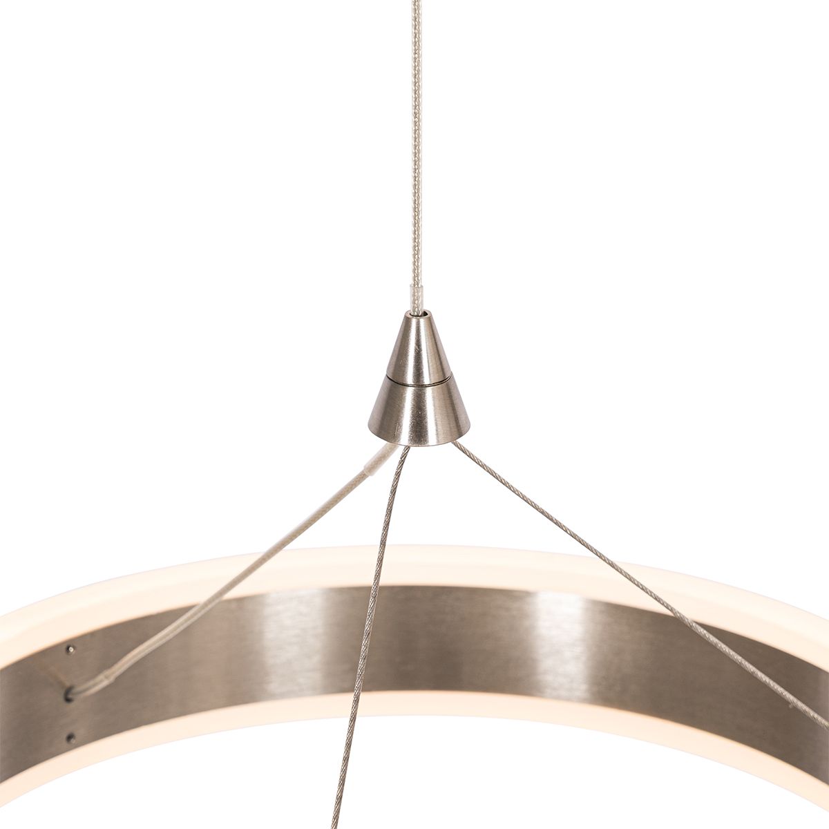 Hanglamp staal rond incl. LED 3-staps dimbaar 3-lichts - Lyani