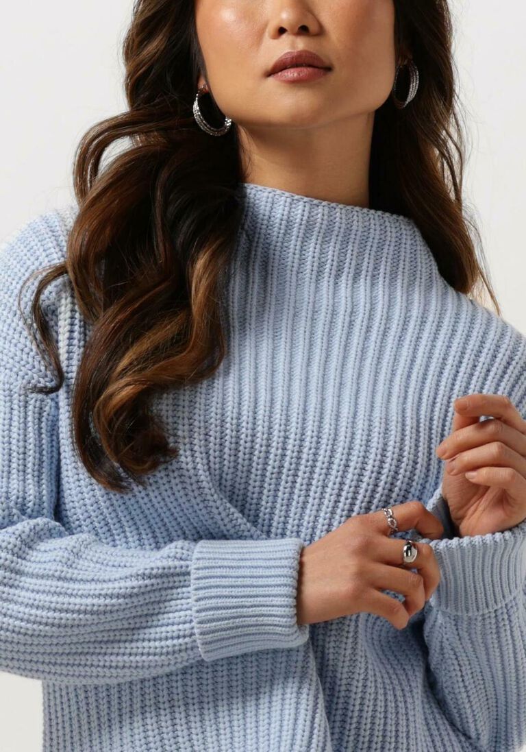 SELECTED FEMME lichtblauwe selected femme trui selma ls knit pullover b