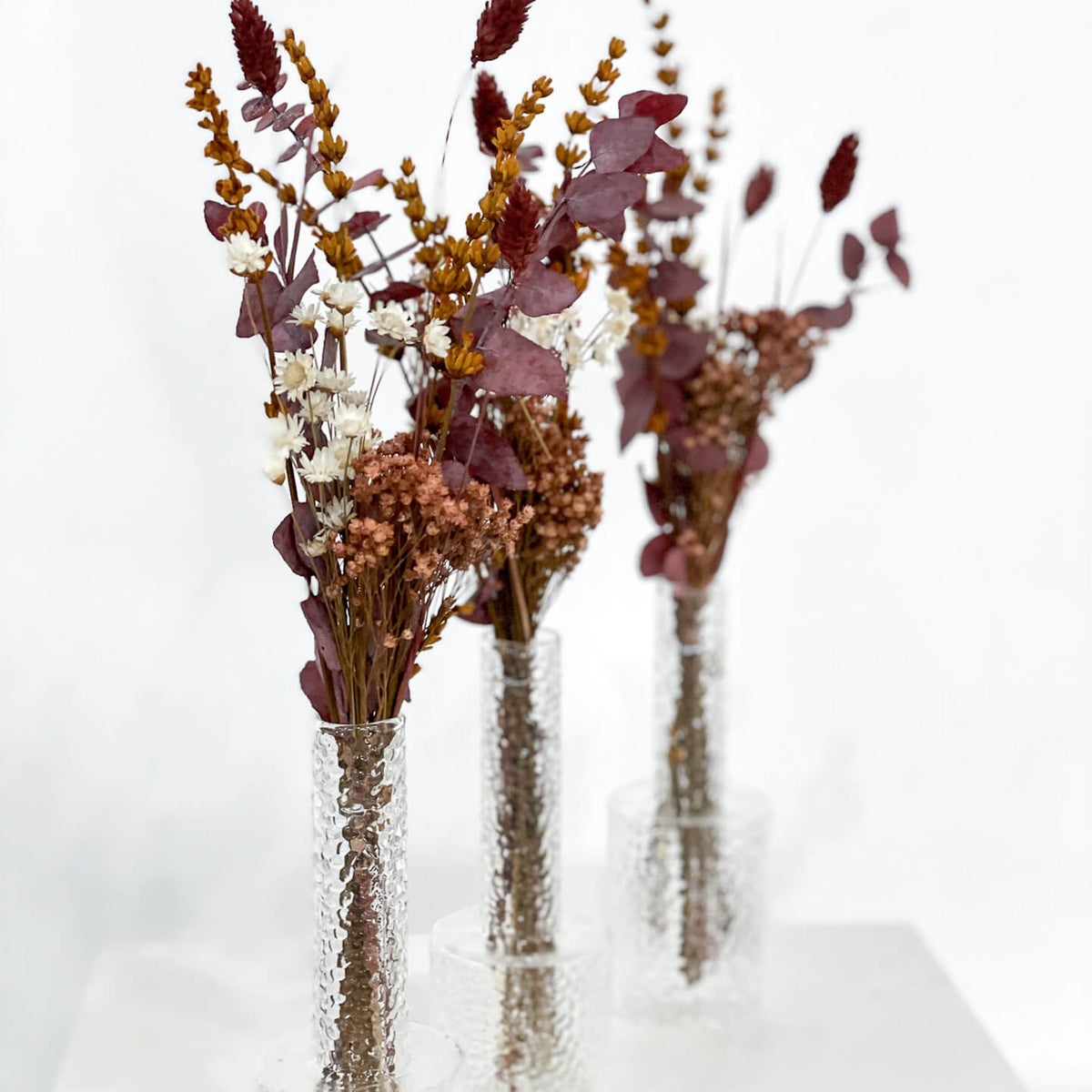Gedroogde bloemenboeket Mini Eucalyptus Indian Summer - 4 stuks