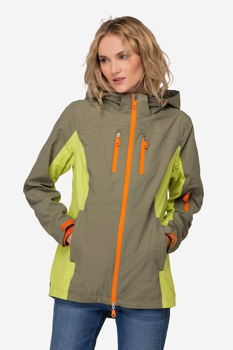 Funktions-Jacke, Kapuze, wasserabweisende Zipper