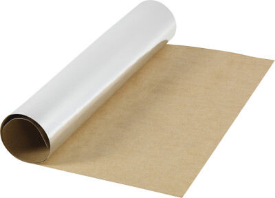 Læderpapir - Ensfarvet - Folie - 350 G - Sølv - 49X100 CM